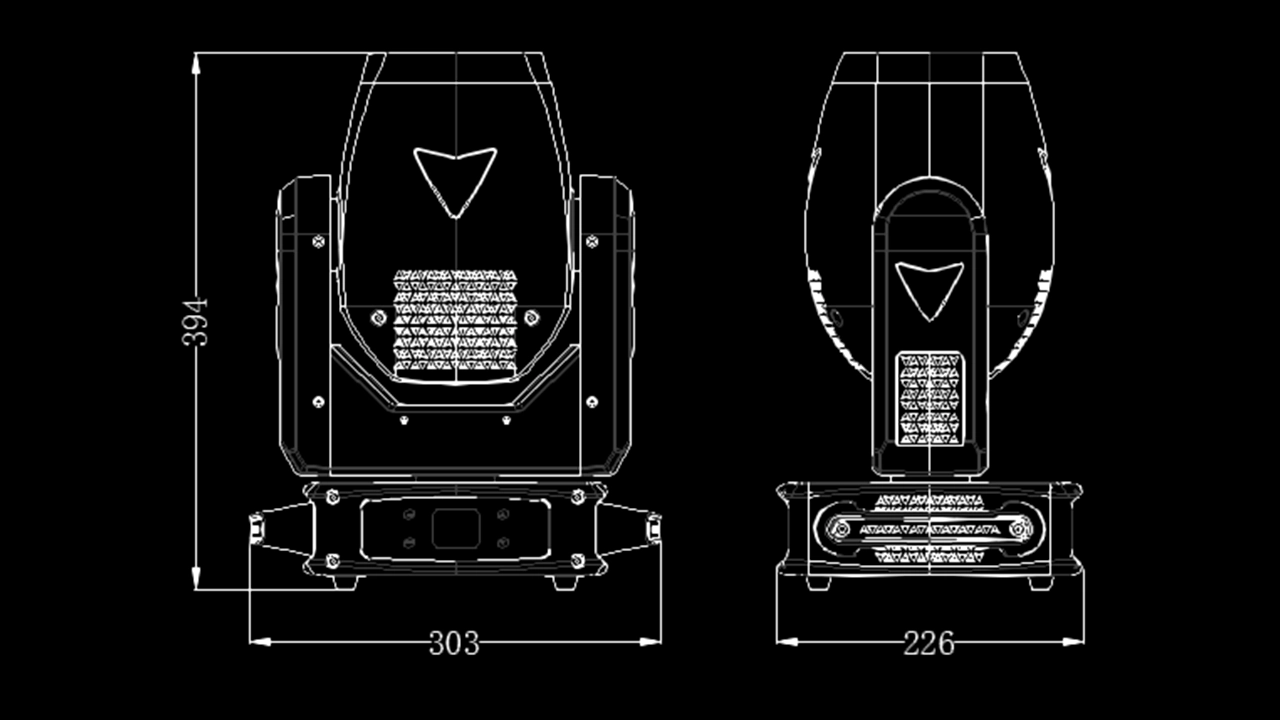 Размер прожектора 150 мм - <span class="notranslate">Uplus Lighting</span>