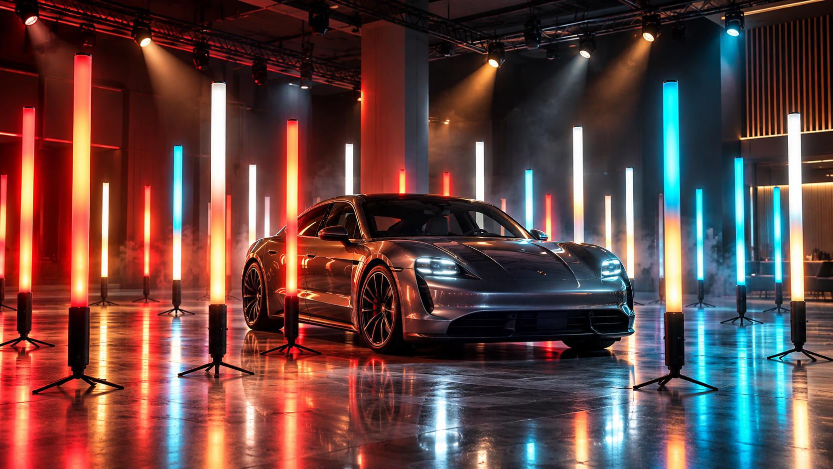 360-pixel-tube-car-launch-auto-show-event-lighting - Uplus Lighting