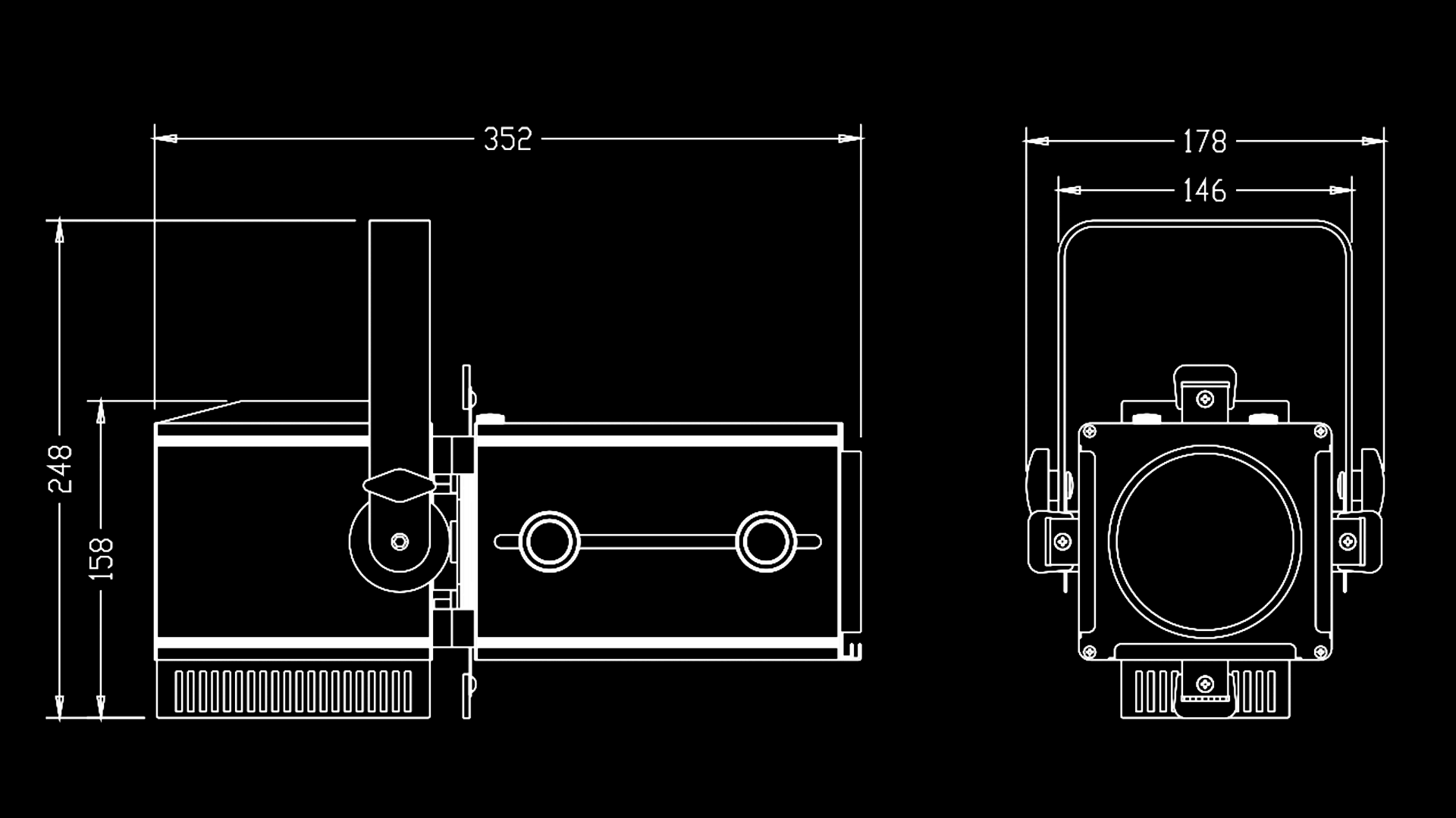 MINI FPF-MZ 尺寸线描图 - Uplus Lighting