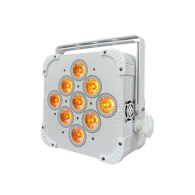 9X18W 6in1 Rgbwa UV Wireless Battery Powered Flat LED PAR Light Uplights with Wireless DMX Control 2 - Uplus Lighting