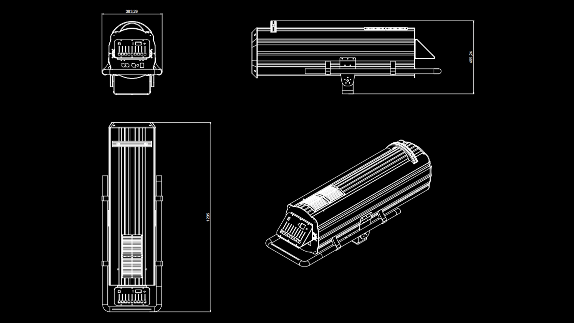 FP1000 size - Uplus Lighting