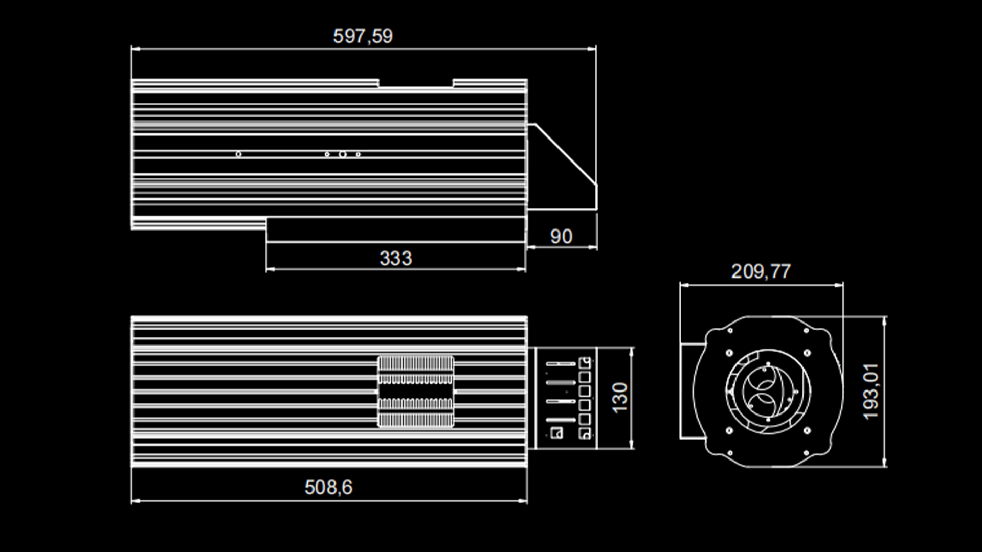 FP350 size - Uplus Lighting
