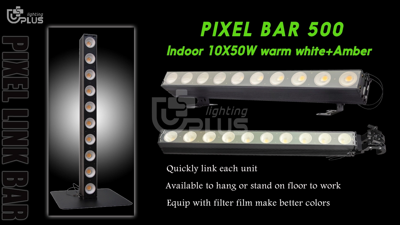 indoor 10x50W warm white+amber cob led bar light 1 - Uplus Lighting indoor 10x50W warm white+amber cob led bar light 1 - Uplus Lighting