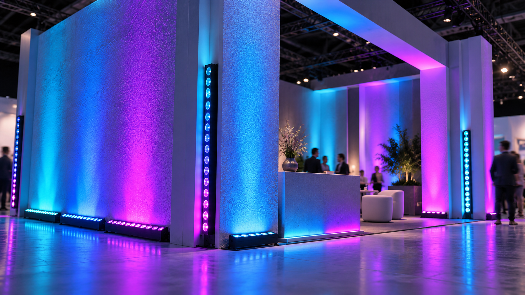 ip-b1620-exhibition-booth-rgba-wall-wash-bar-light - Uplus Lighting
