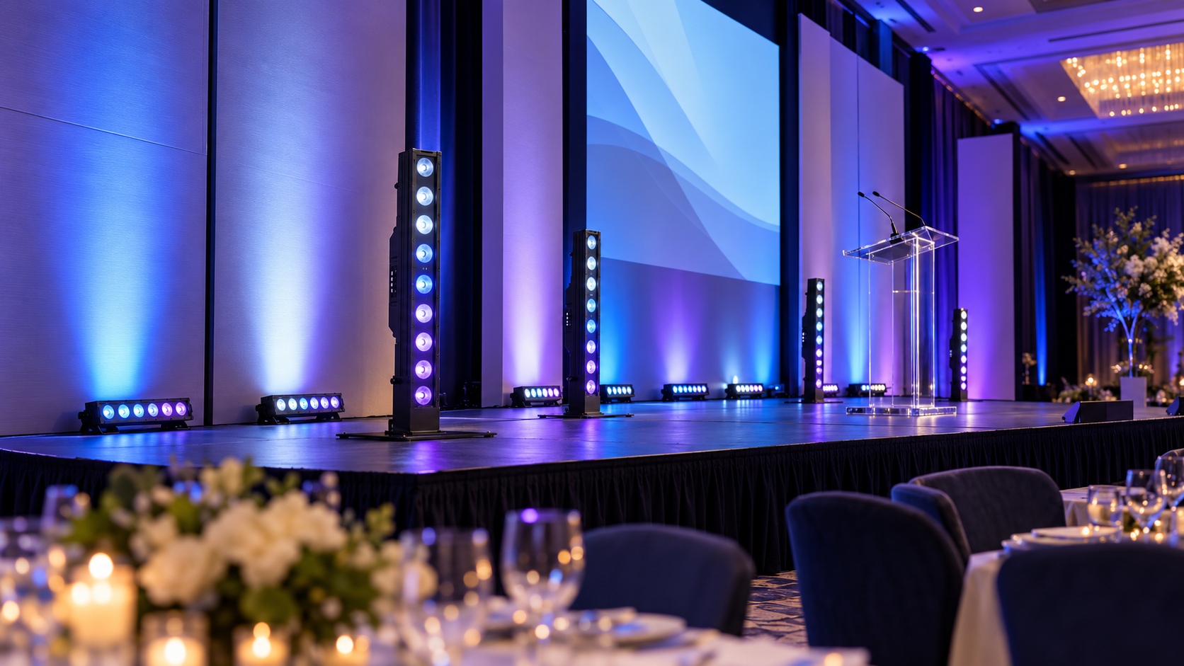 ip-b820-battery-led-bar-light-corporate-event-stage - Uplus Lighting