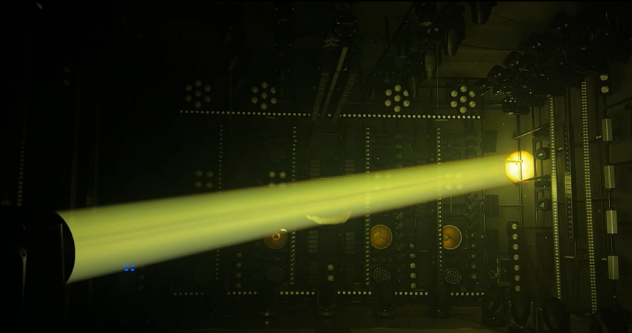 ip-beam-420-lamp-stage-beamlight-product-yellow - Uplus Lighting