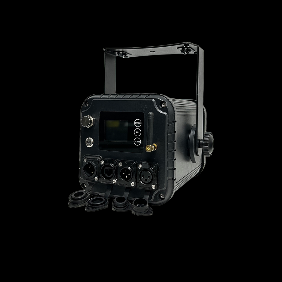 ip-bl05-battery-laser-light-rear-connectors-view - Uplus Lighting