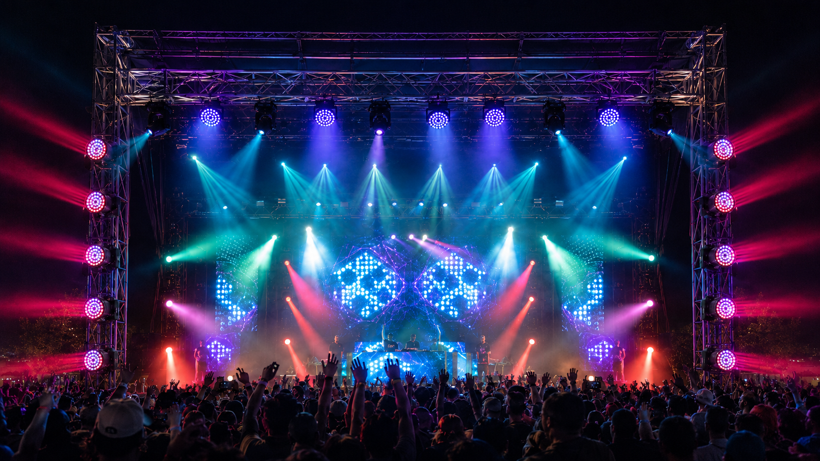 ip-pz3740-outdoor-concert-stage-rgbw-wash-lighting - Uplus Lighting