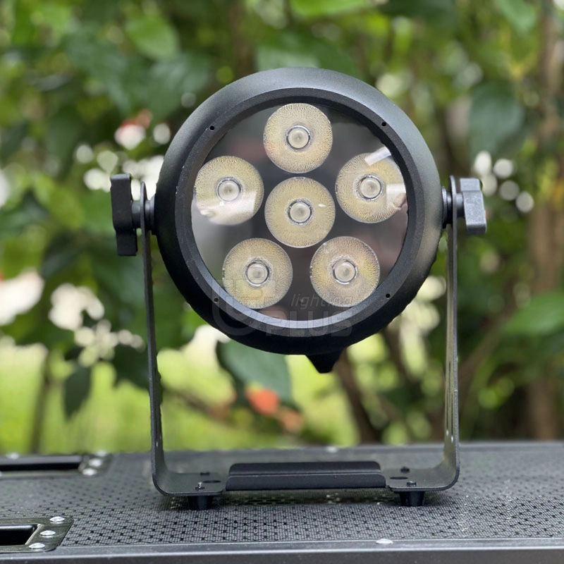 IP65 6x20w rgbwauv 6in1 led battery par lights for outdoor lighting 4 - Uplus Lighting