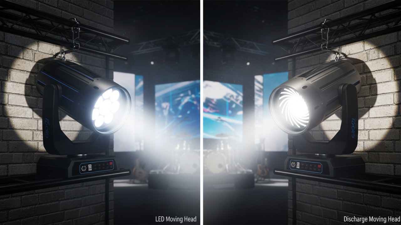 LED vs discharge moving head