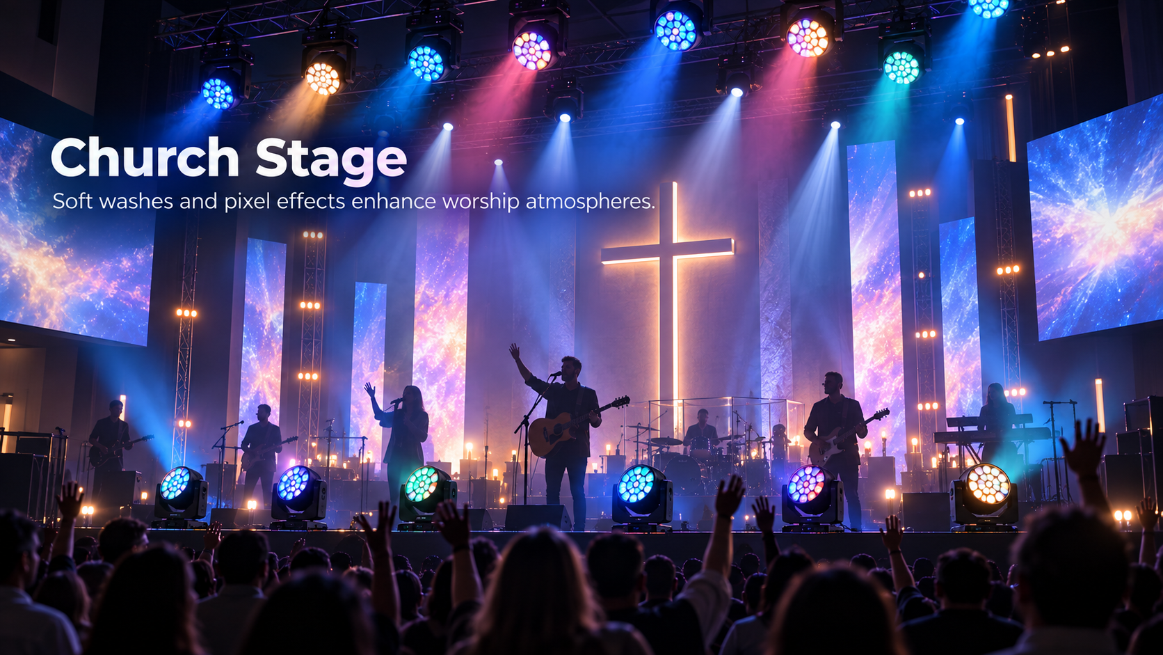 uplus-ip-wash1980-church-stage-pixel-wash-moving-head-lighting - Uplus Lighting