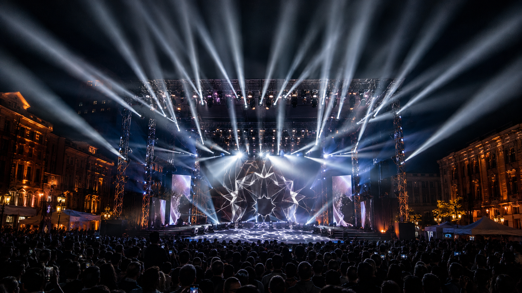 إضاءة مسرح خارجية IP1000 BSWF لفعاليات ساحات المدن - Uplus Lighting